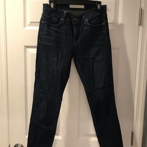J Brand Dark Wash Cropped Skinny Jean